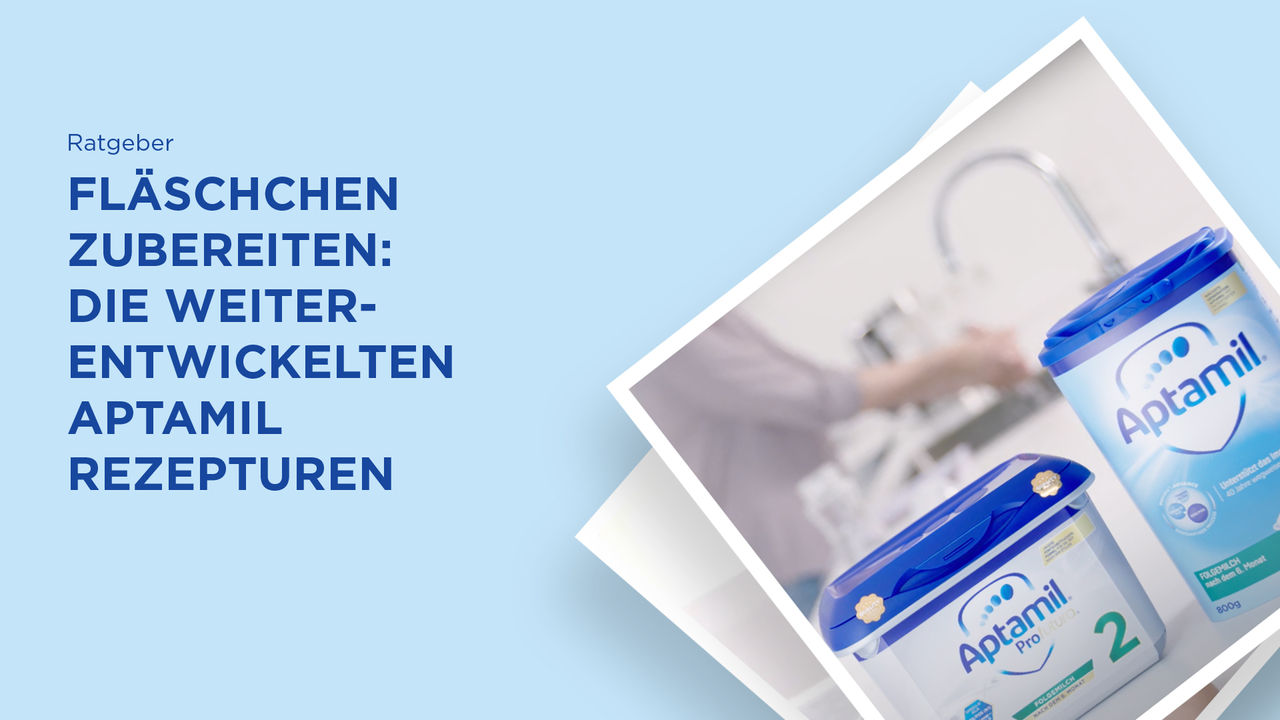 Produkt-Darstellung von Aptamil Folgemilch und Aptamil pro futura