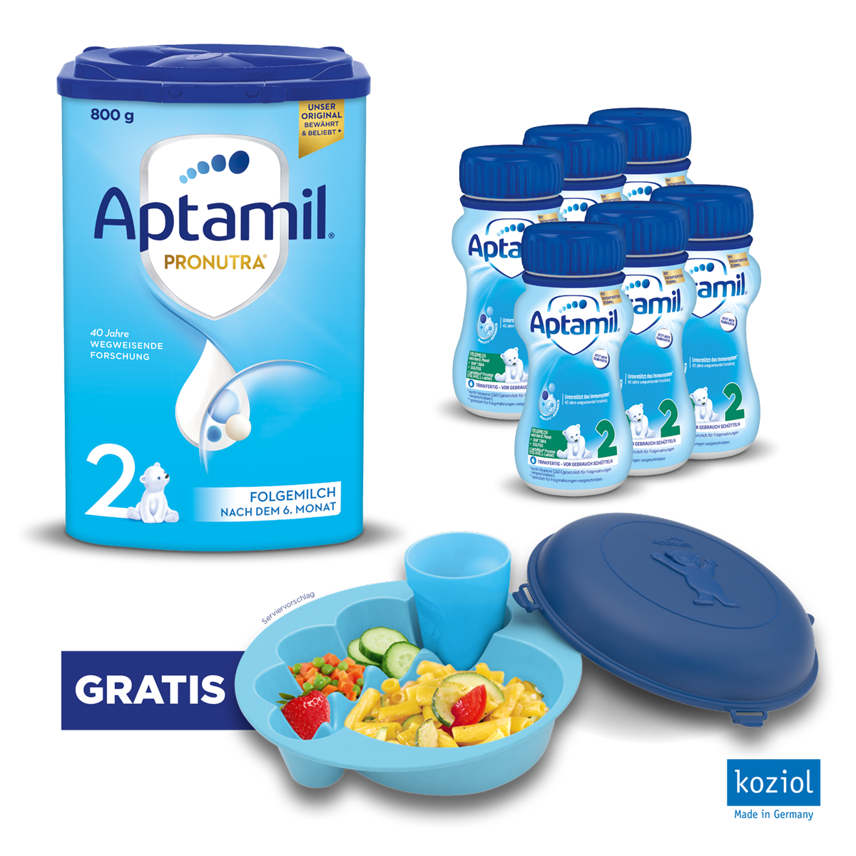 Limitiertes Aptamil Folgemilch-Paket mit Gratis Esslern-Set