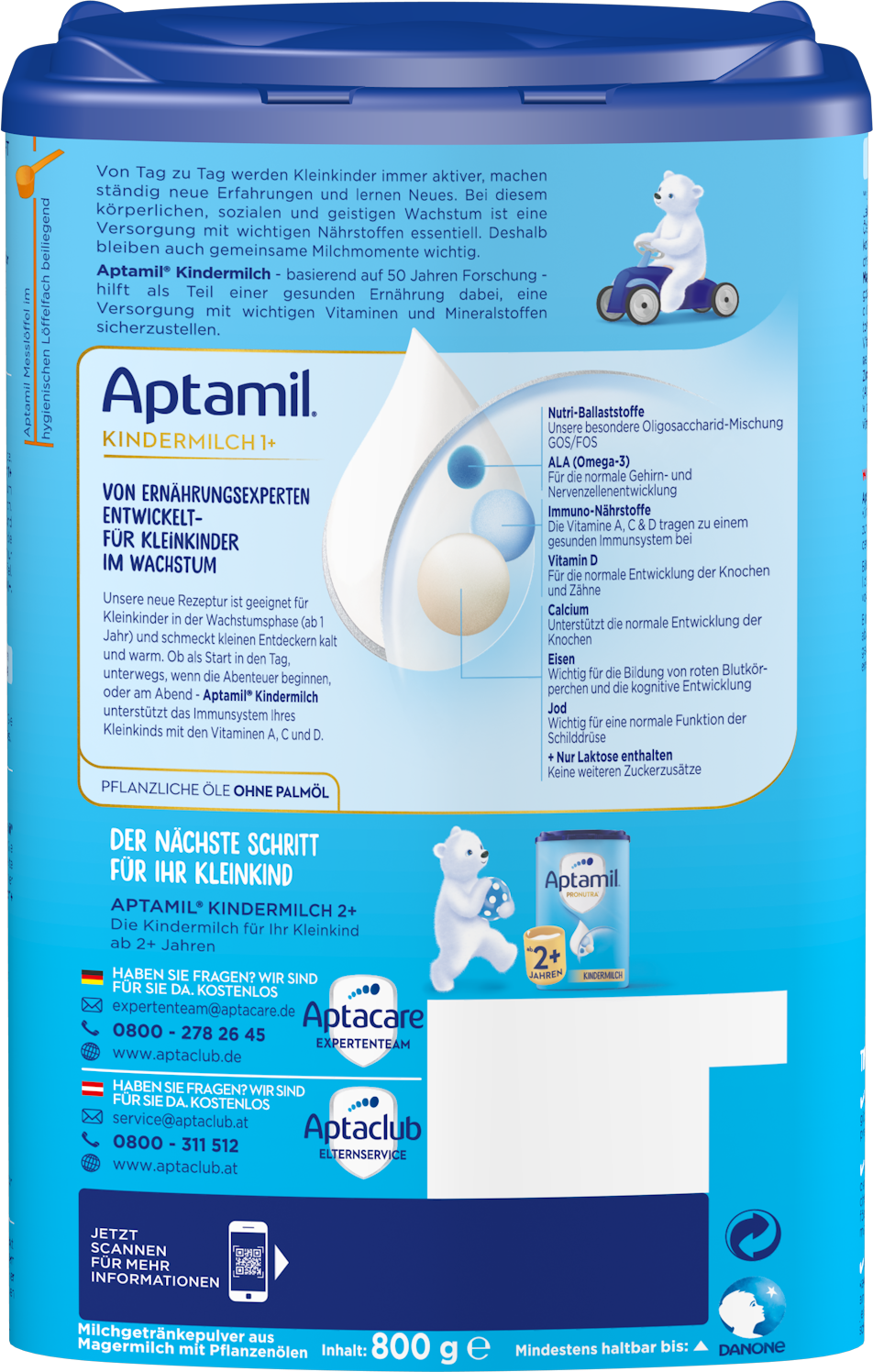 APTAMIL PRONUTRA KINDERMILCH 1+ 800g EZP DA 0623