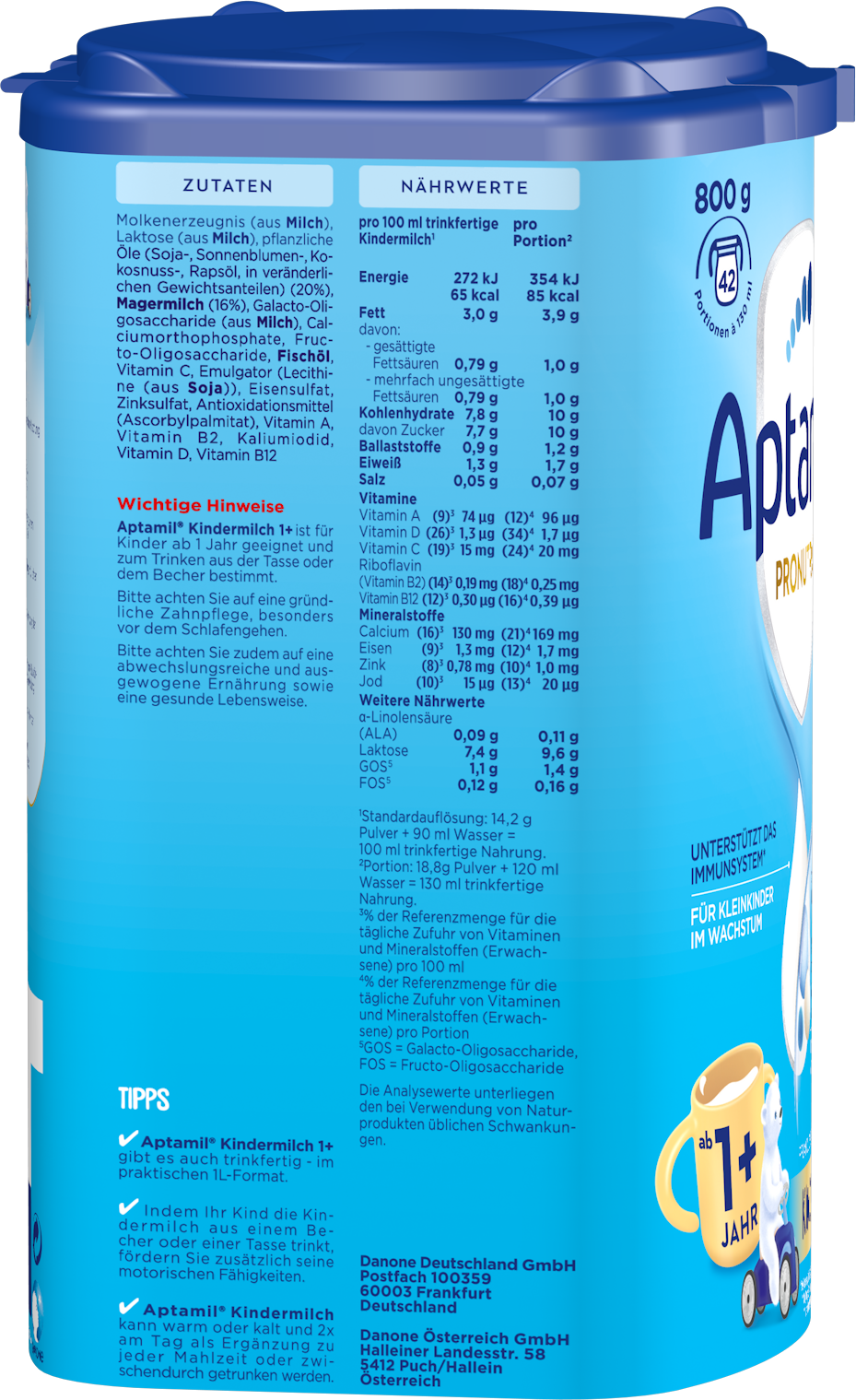 APTAMIL PRONUTRA KINDERMILCH 1+ 800g EZP DA 0623