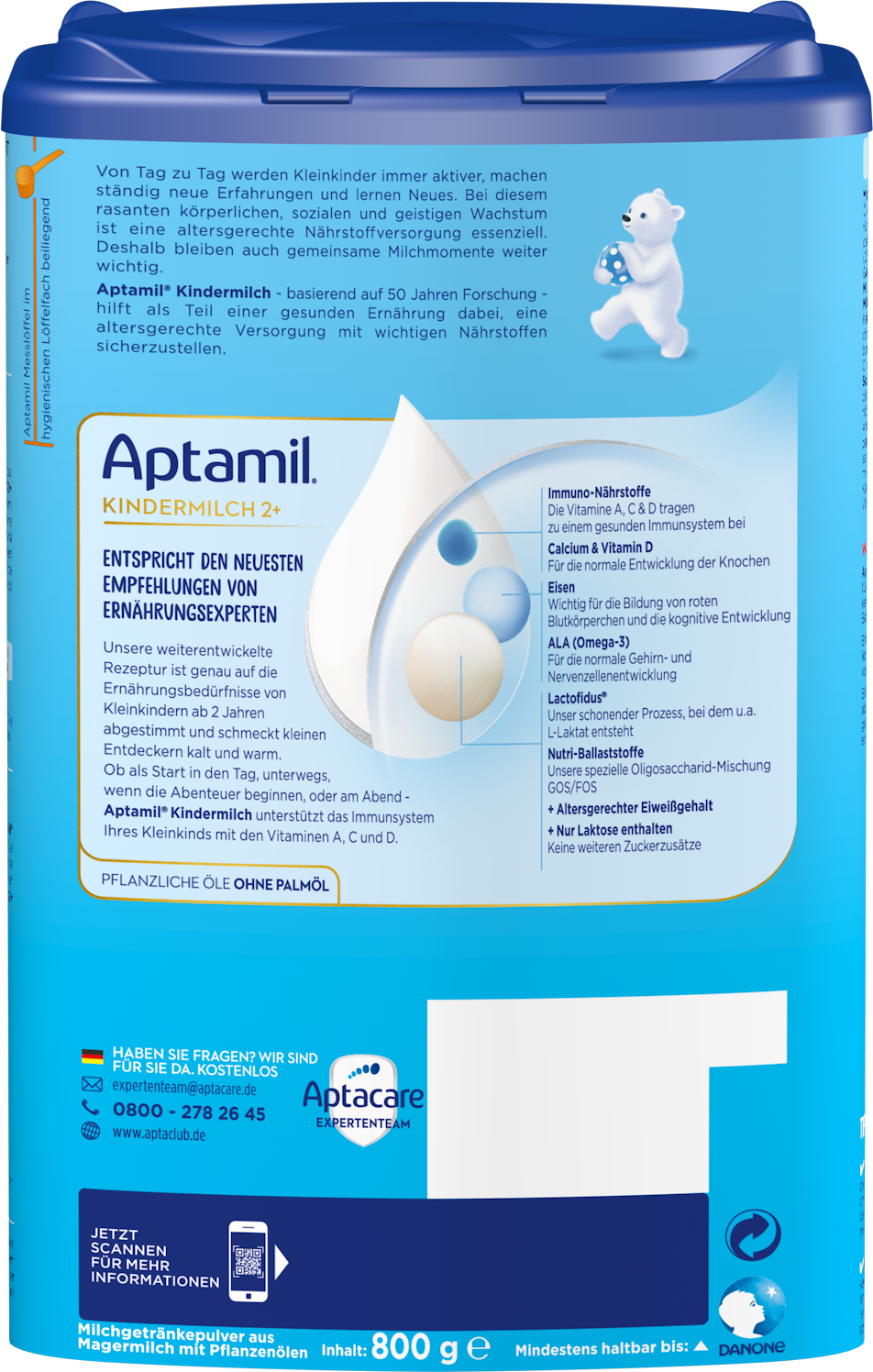 APTAMIL PRONUTRA KINDERMILCH 2+ 800g EZP D 1122