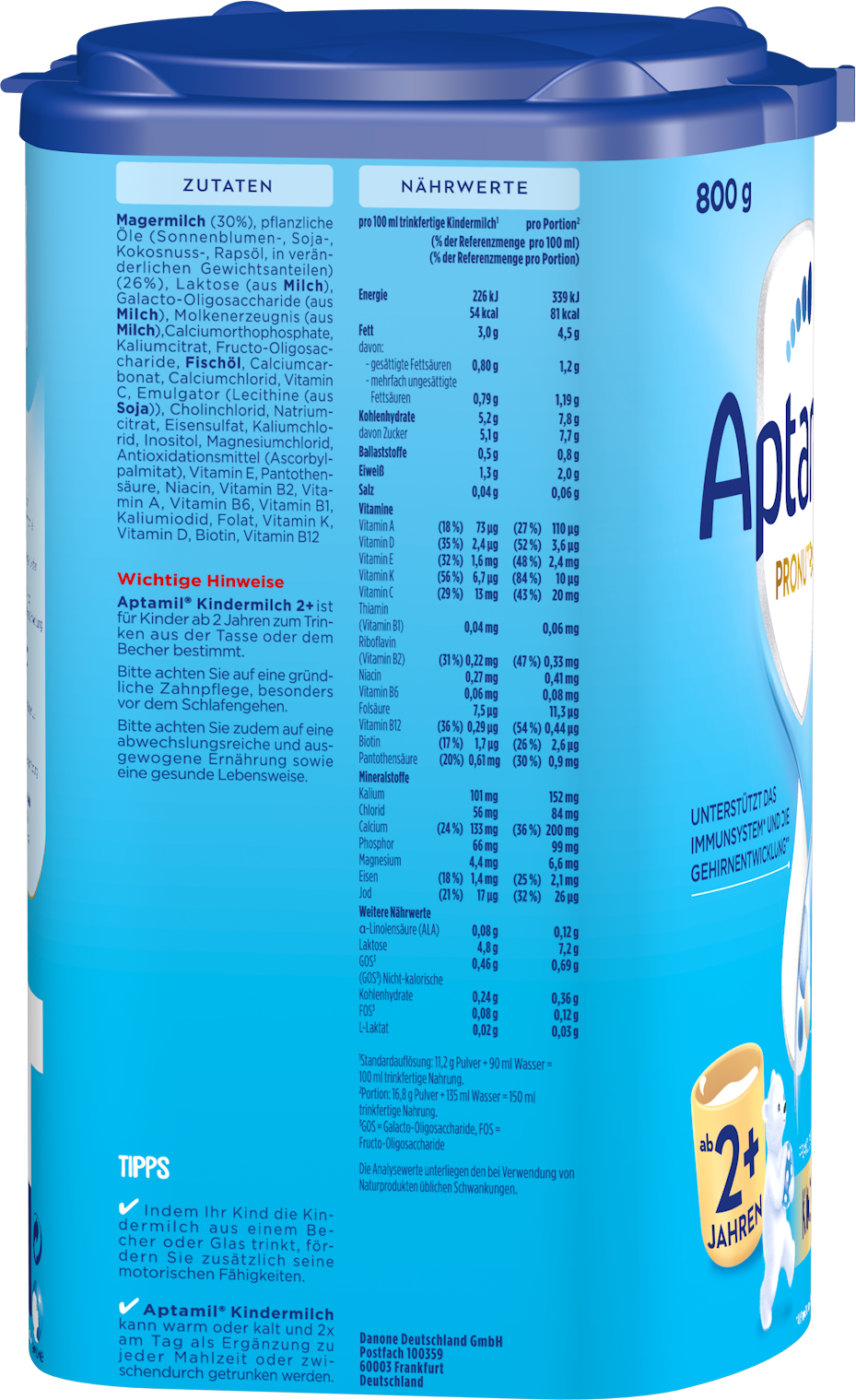 APTAMIL PRONUTRA KINDERMILCH 2+ 800g EZP D 1122