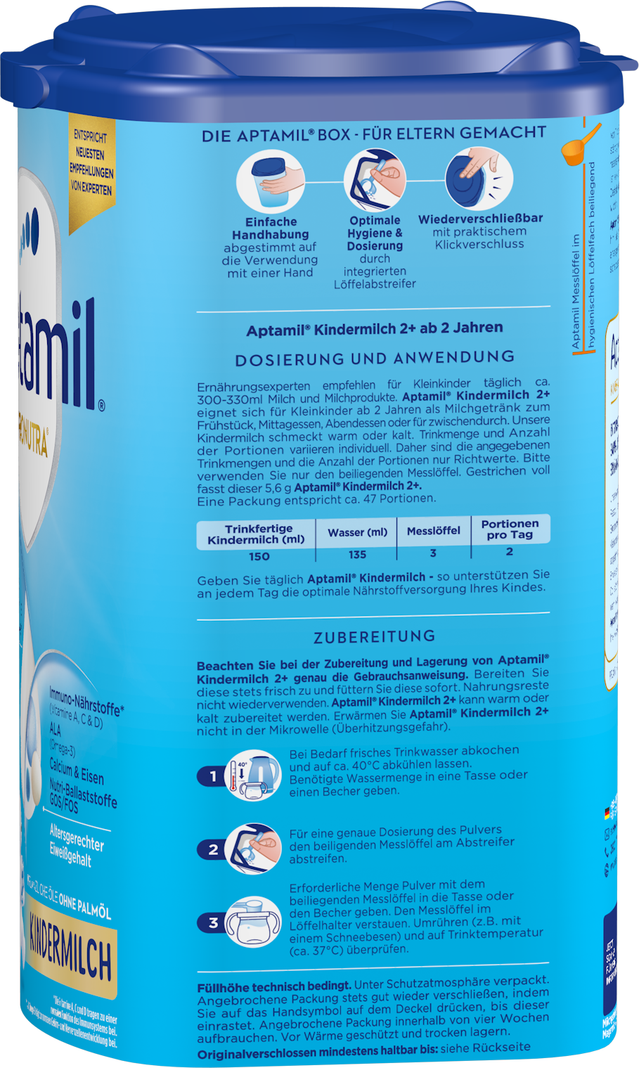 APTAMIL PRONUTRA KINDERMILCH 2+ 800g EZP D 1122