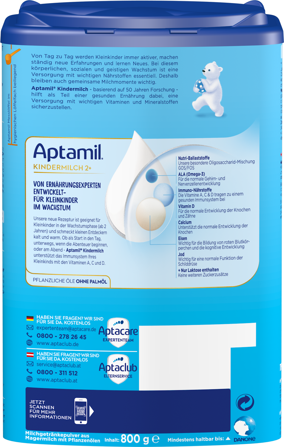 APTAMIL PRONUTRA KINDERMILCH 2+ 800g EZP DA 0623