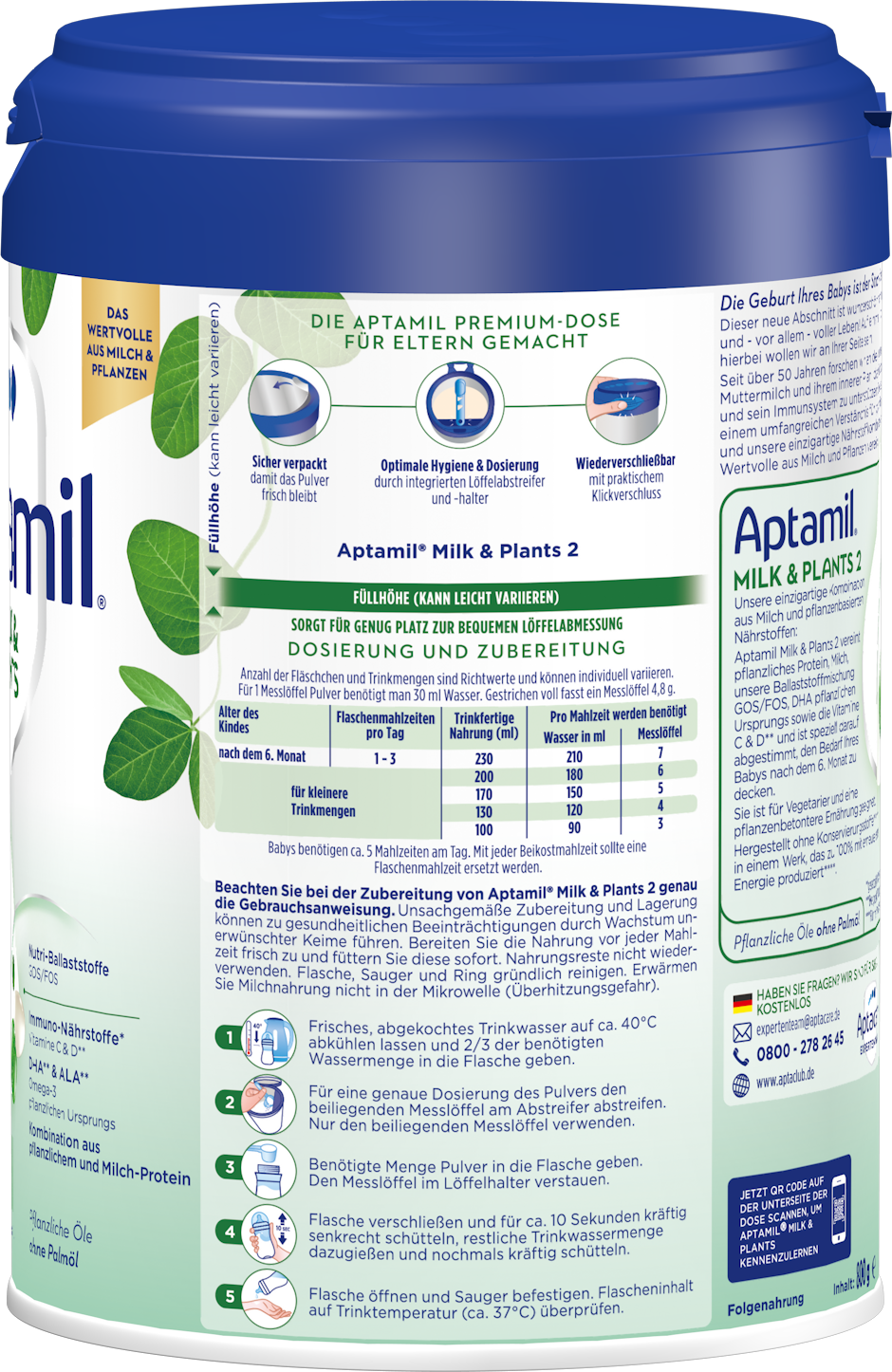 APTAMIL MILK&PLANTS 2 800g EZT DA